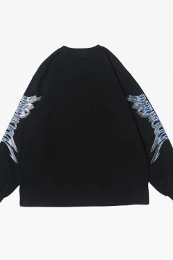 Y2K Grunge Angel Sweatshirt - 90S Retro Summer Outfit, Pastel Goth, Y2K Club & Party Fashion