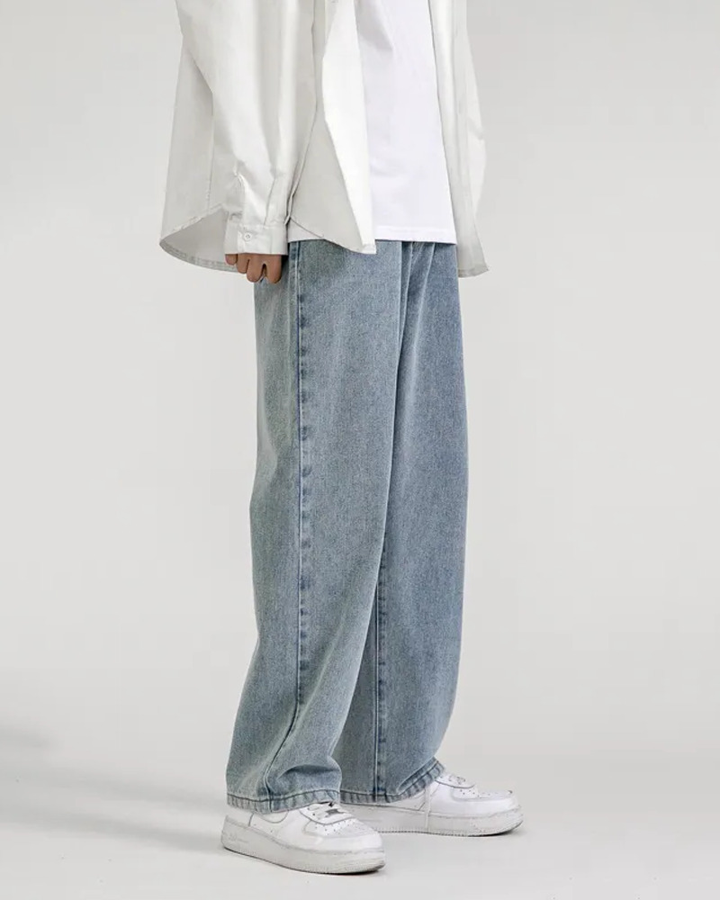 Y2K Grunge Baggy Blue Jeans - Retro 90S Fashion, Summer Outfits, And Hip Hop Style Y2K Grunge Baggy Blue Jeans - Retro 90S Fashion, Summer Outfits, And Hip Hop Style