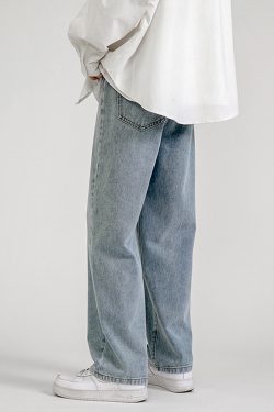 Y2K Grunge Baggy Blue Jeans - Retro 90S Fashion, Summer Outfits, And Hip Hop Style