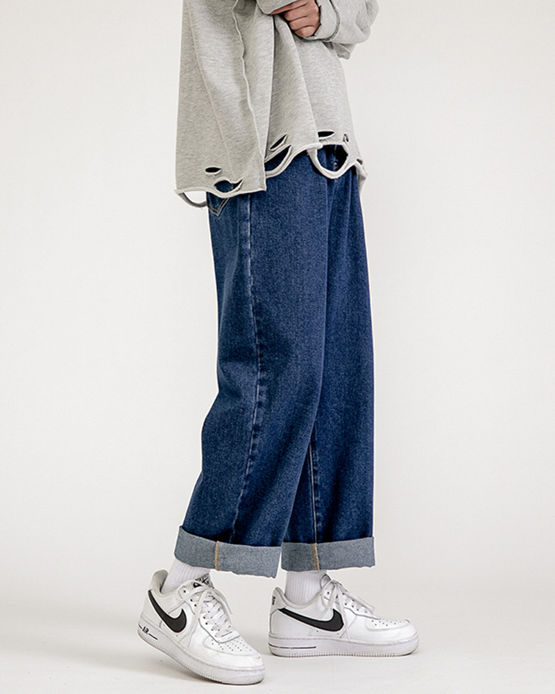 Y2K Grunge Baggy Dark Blue Jeans - Retro 90S Fashion, Summer Y2K Outfits, Gothic Y2K Style Y2K Grunge Baggy Dark Blue Jeans - Retro 90S Fashion, Summer Y2K Outfits, Gothic Y2K Style