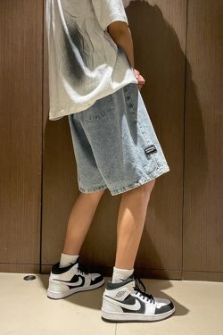 Y2K Grunge Baggy Denim Shorts - Retro 90S Summer Outfit, Perfect For Y2K Party & Club Looks