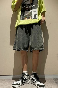 Y2K Grunge Baggy Denim Shorts - Retro 90S Summer Outfit, Perfect For Y2K Party & Club Looks