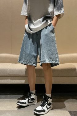 Y2K Grunge Baggy Denim Shorts - Retro 90S Summer Outfit, Perfect For Y2K Party & Club Looks