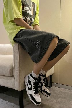 Y2K Grunge Baggy Denim Shorts - Retro 90S Summer Outfit, Perfect For Y2K Party & Club Looks