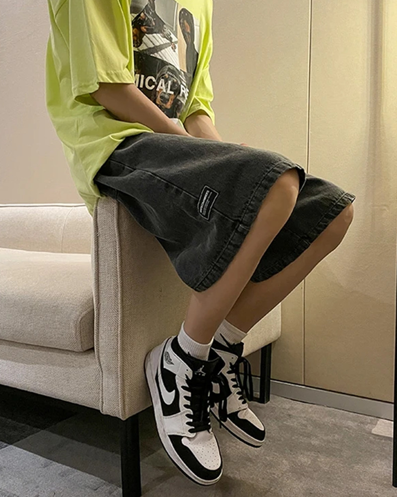 Y2K Grunge Baggy Denim Shorts - Retro 90S Summer Outfit, Perfect For Y2K Party & Club Looks Y2K Grunge Baggy Denim Shorts - Retro 90S Summer Outfit, Perfect For Y2K Party & Club Looks