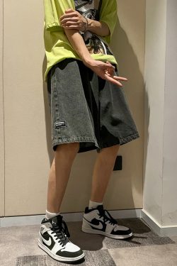 Y2K Grunge Baggy Denim Shorts - Retro 90S Summer Outfit, Perfect For Y2K Party & Club Looks