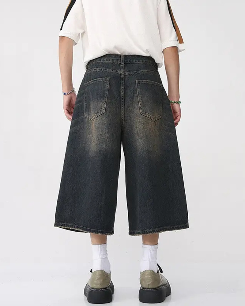 Y2K Grunge Baggy Jean Shorts - Retro 90S Summer Outfit, Y2K Fashion, Pastel Goth Style Y2K Grunge Baggy Jean Shorts - Retro 90S Summer Outfit, Y2K Fashion, Pastel Goth Style