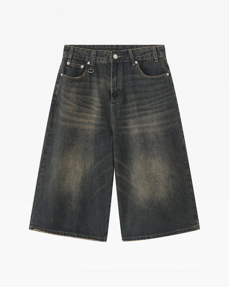 Y2K Grunge Baggy Jean Shorts - Retro 90S Summer Outfit, Y2K Fashion, Pastel Goth Style Y2K Grunge Baggy Jean Shorts - Retro 90S Summer Outfit, Y2K Fashion, Pastel Goth Style