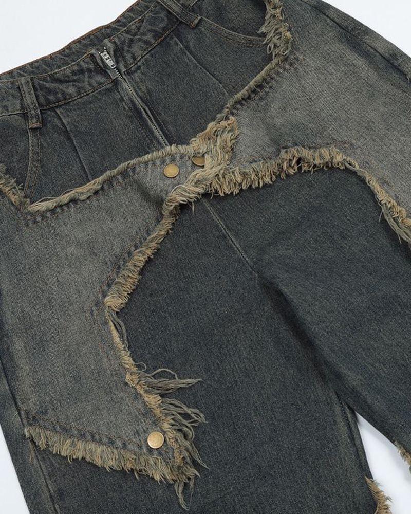 Y2K Grunge Baggy Star Jeans - Retro 90S Fashion, Summer Outfits, And Hip Hop Style Y2K Grunge Baggy Star Jeans - Retro 90S Fashion, Summer Outfits, And Hip Hop Style