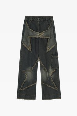 Y2K Grunge Baggy Star Jeans - Retro 90S Fashion, Summer Outfits, And Hip Hop Style