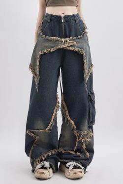 Y2K Grunge Baggy Star Jeans - Retro 90S Fashion, Summer Outfits, And Hip Hop Style