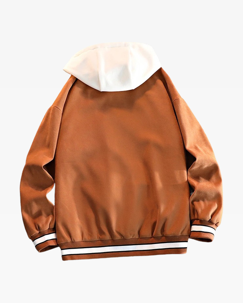 Y2K Grunge Baseball Jacket With Hood - Retro 90S Fashion, Summer Y2K Outfits, Pastel Goth Style Y2K Grunge Baseball Jacket With Hood - Retro 90S Fashion, Summer Y2K Outfits, Pastel Goth Style