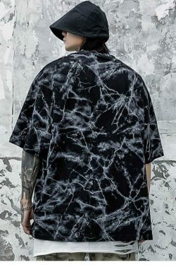 Y2K Grunge Bat Print T-Shirt - Retro 90S Fashion, Summer Y2K Outfits, Gothic Y2K Style