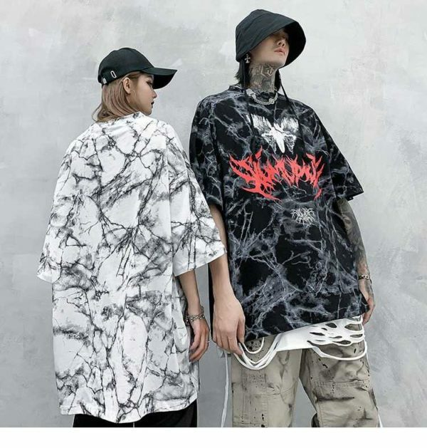 Y2K Grunge Bat Print T-Shirt - Retro 90S Fashion, Summer Y2K Outfits, Gothic Y2K Style Y2K Grunge Bat Print T-Shirt - Retro 90S Fashion, Summer Y2K Outfits, Gothic Y2K Style