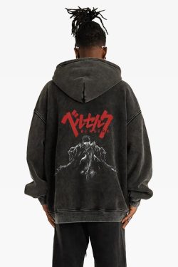Y2K Grunge Berserk Hoodie - Retro 90S Fashion, Summer Y2K Outfits, Gothic Y2K Style