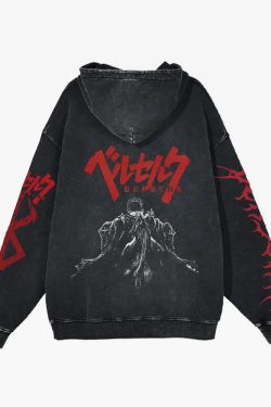 Y2K Grunge Berserk Hoodie - Retro 90S Fashion, Summer Y2K Outfits, Gothic Y2K Style
