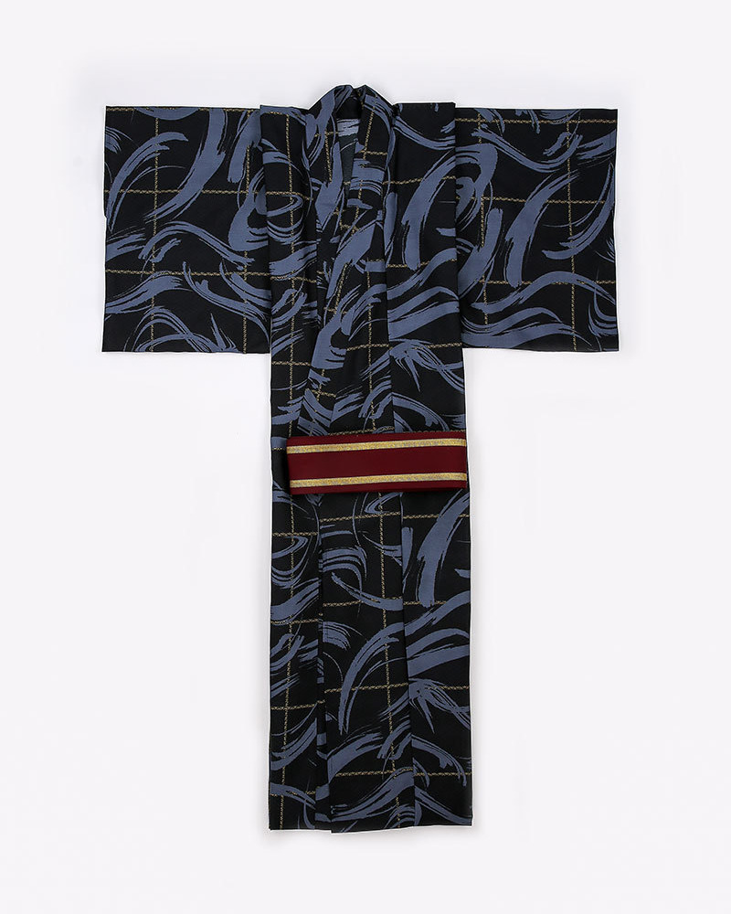 Y2K Grunge Black And Blue Kimono - Retro 90S Fashion, Summer Y2K Outfits, Gothic Y2K Style Y2K Grunge Black And Blue Kimono - Retro 90S Fashion, Summer Y2K Outfits, Gothic Y2K Style