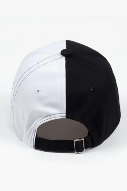 Y2K Grunge Black And White Cap - Retro 90S Fashion, Y2K Summer Outfits, And Gothic Y2K Style