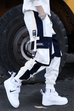 Y2K Grunge Black And White Cargo Pants - 90S Retro Style, Y2K Fashion, Summer Outfits