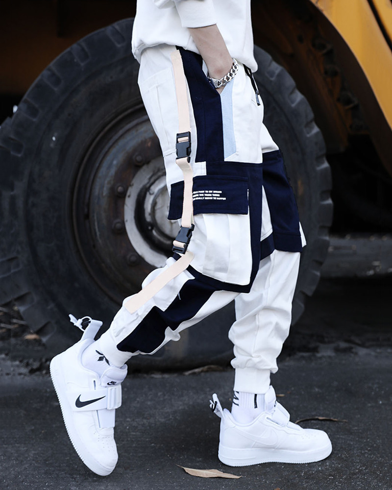 Y2K Grunge Black And White Cargo Pants - 90S Retro Style, Y2K Fashion, Summer Outfits