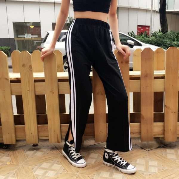 Y2K Grunge Black Ankle Cut Elastic Pants - Retro 90S Aesthetic Summer Outfit Y2K Grunge Black Ankle Cut Elastic Pants - Retro 90S Aesthetic Summer Outfit