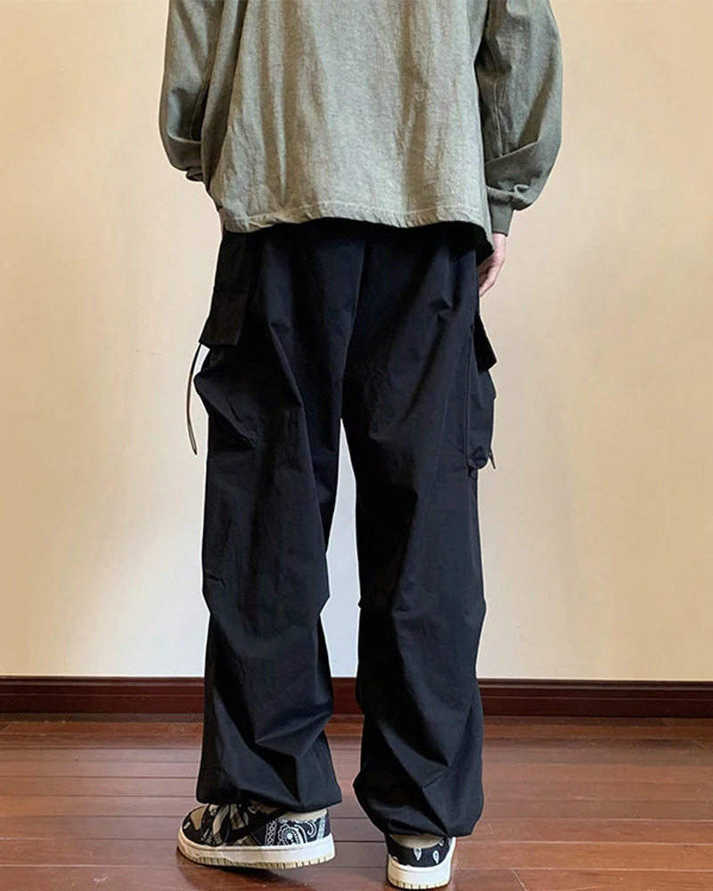 Y2K Grunge Black Baggy Cargo Pants - 90S Retro Style, Summer Y2K Outfits, Gothic Y2K Fashion