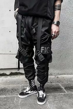 Y2K Grunge Black Cargo Pants - Retro 90S Streetwear, Summer Y2K Outfits, Gothic Y2K Fashion