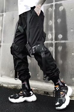 Y2K Grunge Black Cargo Pants - Retro 90S Streetwear, Summer Y2K Outfits, Gothic Y2K Fashion