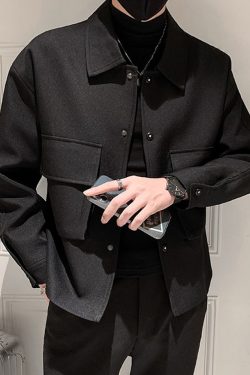 Y2K Grunge Black Casual Jacket - 90S Retro Style, Summer Outfits, Party & Club Fashion