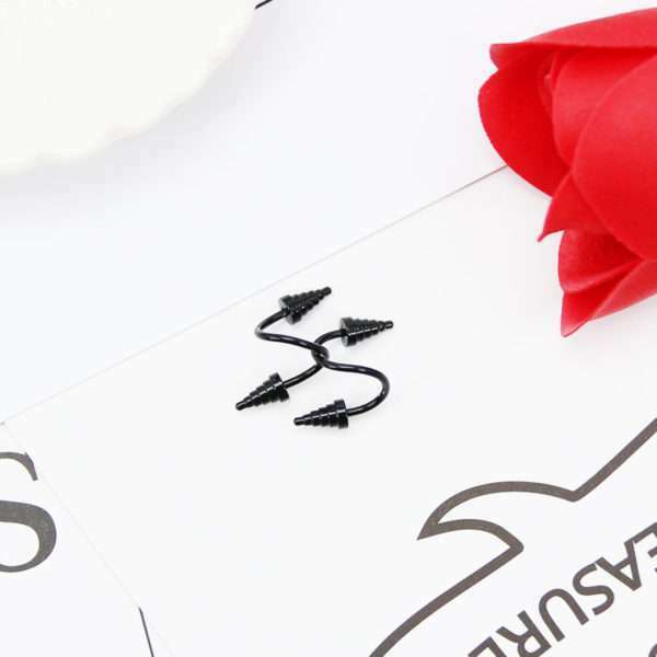 Y2K Grunge Black Cone Earrings - Retro 90S Fashion, Gothic Y2K, Pastel Goth, Y2K Club Outfits