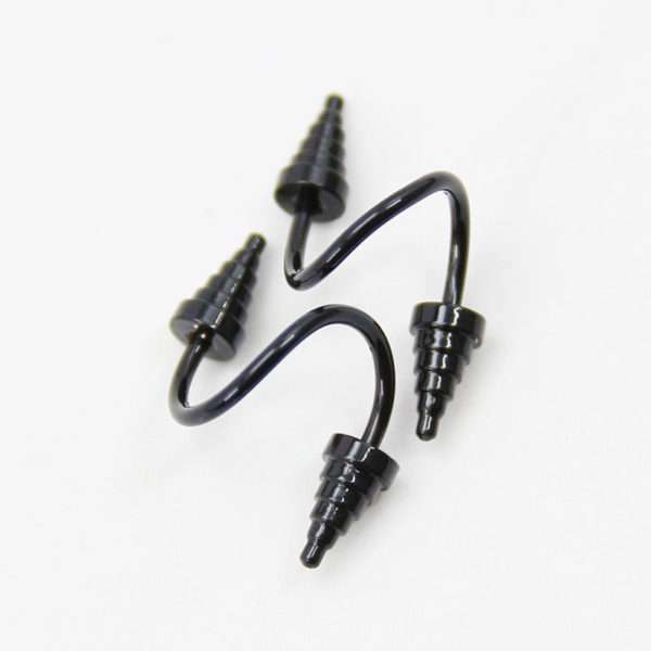 Y2K Grunge Black Cone Earrings - Retro 90S Fashion, Gothic Y2K, Pastel Goth, Y2K Club Outfits