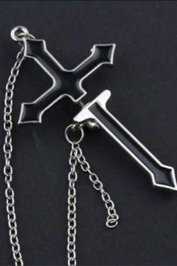 Y2K Grunge Black Cross Long Chain Earrings - Retro 90S Fashion, Gothic Y2K, Pastel Goth Style