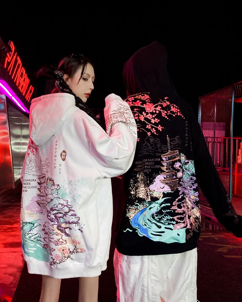 Y2K Grunge Black Japanese Hoodie - Retro 90S Fashion, Summer Y2K Outfits, Gothic Y2K Style