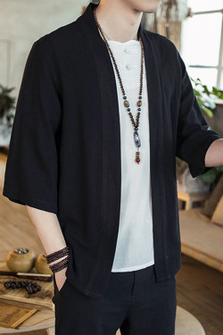 Y2K Grunge Black Kimono Cardigan - 90S Retro Summer Outfit, Gothic Y2K Fashion