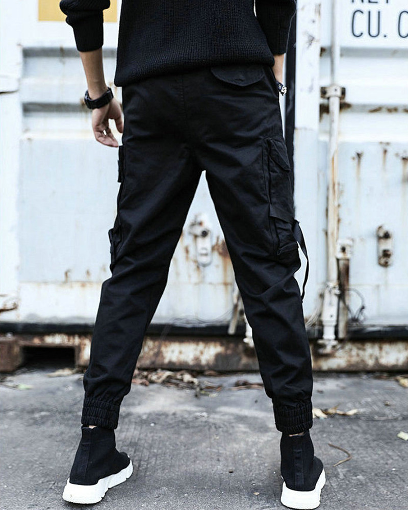 Y2K Grunge Black Techwear Pants - 90S Fashion, Retro Style, Gothic Y2K, Summer Y2K Outfits
