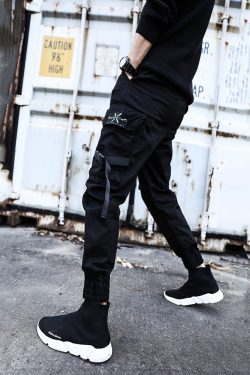 Y2K Grunge Black Techwear Pants - 90S Fashion, Retro Style, Gothic Y2K, Summer Y2K Outfits