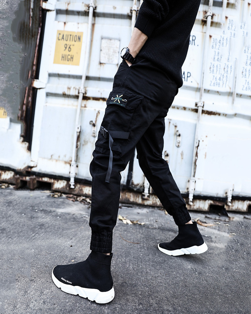 Y2K Grunge Black Techwear Pants - 90S Fashion, Retro Style, Gothic Y2K, Summer Y2K Outfits