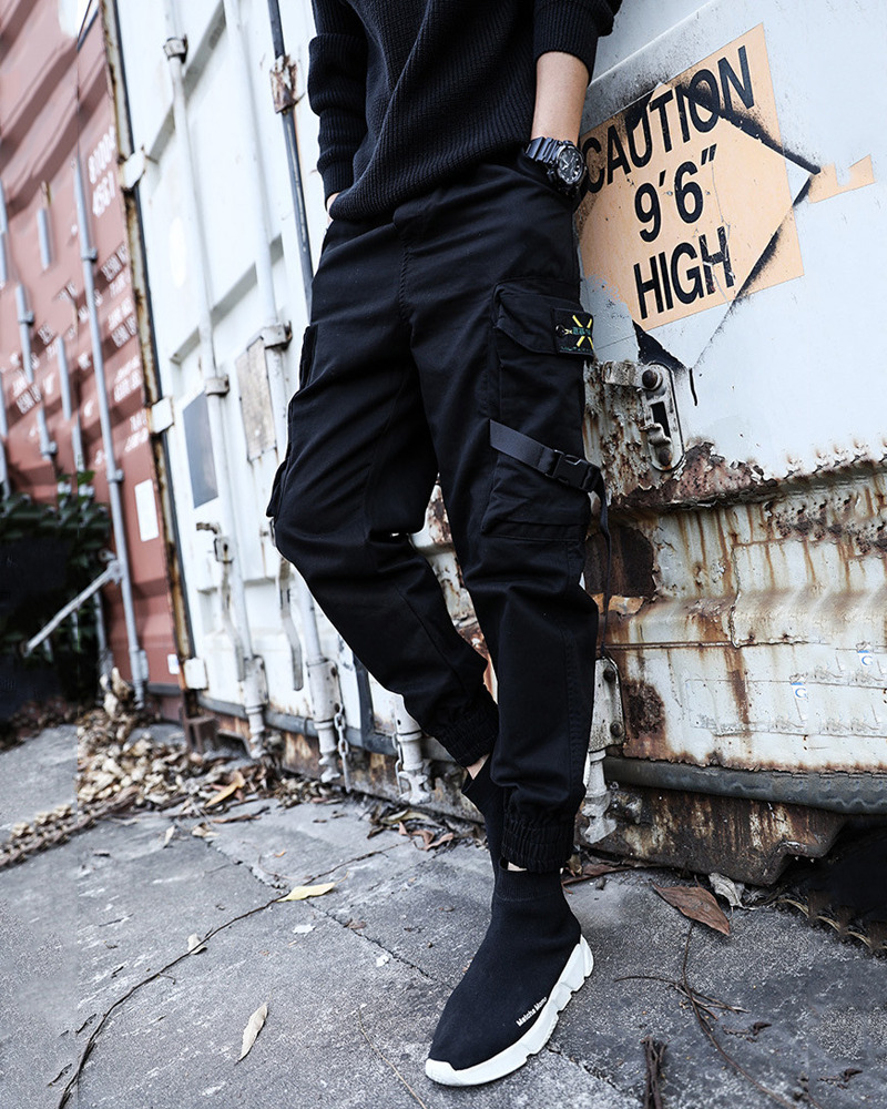 Y2K Grunge Black Techwear Pants - 90S Fashion, Retro Style, Gothic Y2K, Summer Y2K Outfits