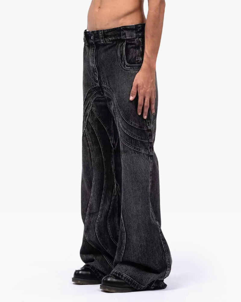 Y2K Grunge Black Wash Baggy Jeans - Retro 90S Fashion, Summer Y2K Outfits, Gothic Y2K Style