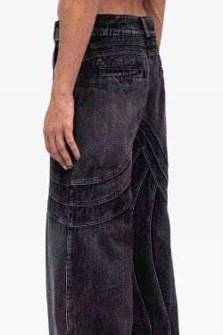 Y2K Grunge Black Wash Baggy Jeans - Retro 90S Fashion, Summer Y2K Outfits, Gothic Y2K Style