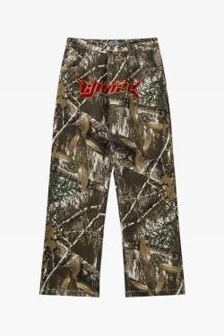 Y2K Grunge Camo Cargo Pants - 90S Retro Style, Summer Y2K Outfits, Hip Hop Fashion