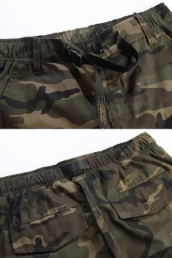 Y2K Grunge Camo Pants Streetwear - 90S Fashion, Retro Style, Y2K Summer Outfits