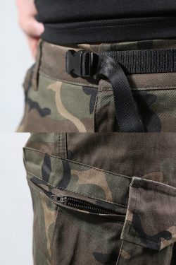 Y2K Grunge Camo Pants Streetwear - 90S Fashion, Retro Style, Y2K Summer Outfits
