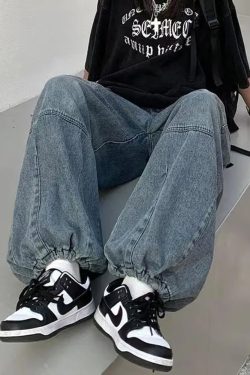 Y2K Grunge Cargo Baggy Jeans - 90S Retro Summer Outfit, Y2K Fashion, Gothic Y2K Style