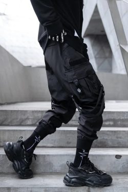 Y2K Grunge Cargo Pants - Retro 90S Techwear, Summer Y2K Outfits, Gothic Y2K Fashion