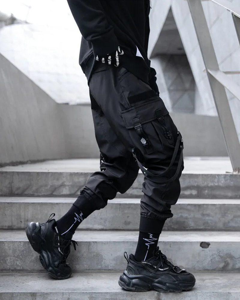 Y2K Grunge Cargo Pants - Retro 90S Techwear, Summer Y2K Outfits, Gothic Y2K Fashion