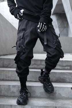 Y2K Grunge Cargo Pants - Retro 90S Techwear, Summer Y2K Outfits, Gothic Y2K Fashion
