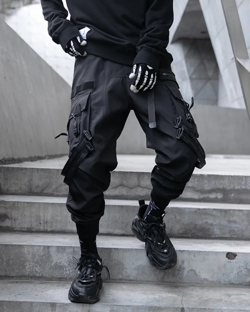 Y2K Grunge Cargo Pants - Retro 90S Techwear, Summer Y2K Outfits, Gothic Y2K Fashion