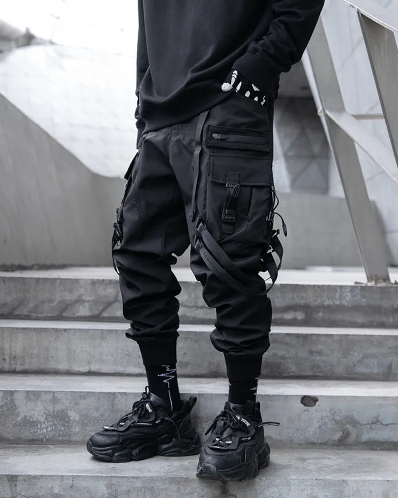 Y2K Grunge Cargo Pants - Retro 90S Techwear, Summer Y2K Outfits, Gothic Y2K Fashion