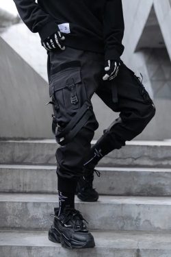 Y2K Grunge Cargo Pants - Retro 90S Techwear, Summer Y2K Outfits, Gothic Y2K Fashion